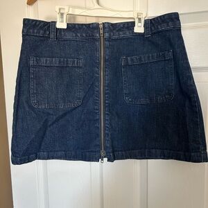 Madewell Denim Patch Pocket Mini Skirt 32